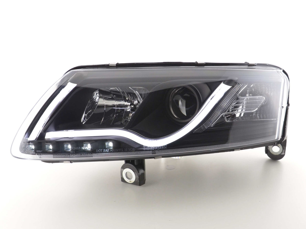 Scheinwerfer Set Daylight LED Tagfahrlicht Audi A6 Typ 4F 04-08 schwarz Scheinwerfer Set Daylight LED Tagfahrlicht Audi A6 Typ 4F 04-08 schwarz